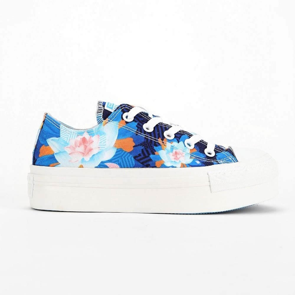 Floral Platform Converse Shoes